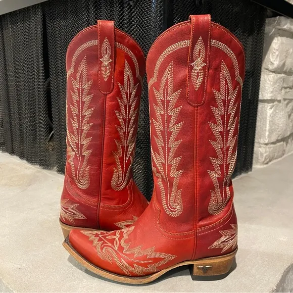 Lane Boots Ladies Lexington Smoldering Ruby Red Western Cowboy Boots Size 6.5