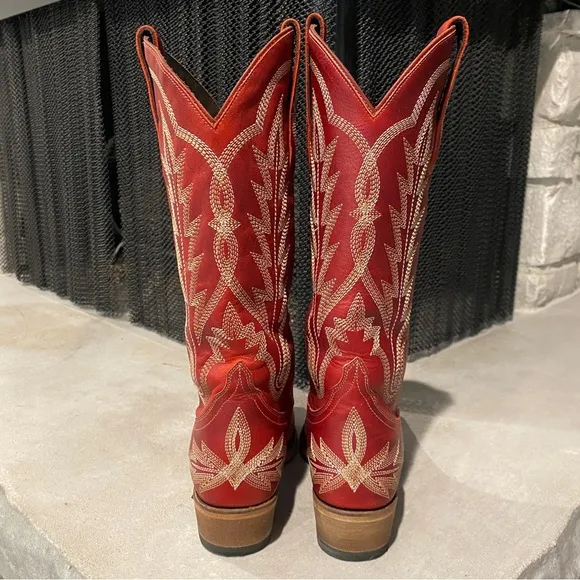 Lane Boots Ladies Lexington Smoldering Ruby Red Western Cowboy Boots Size 6.5