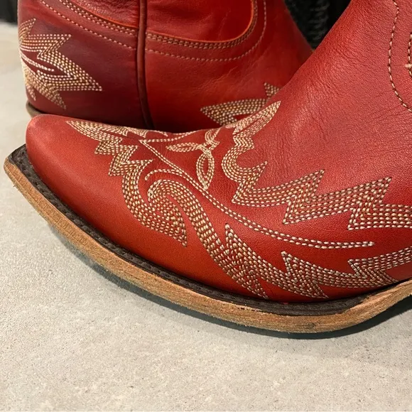 Lane Boots Ladies Lexington Smoldering Ruby Red Western Cowboy Boots Size 6.5