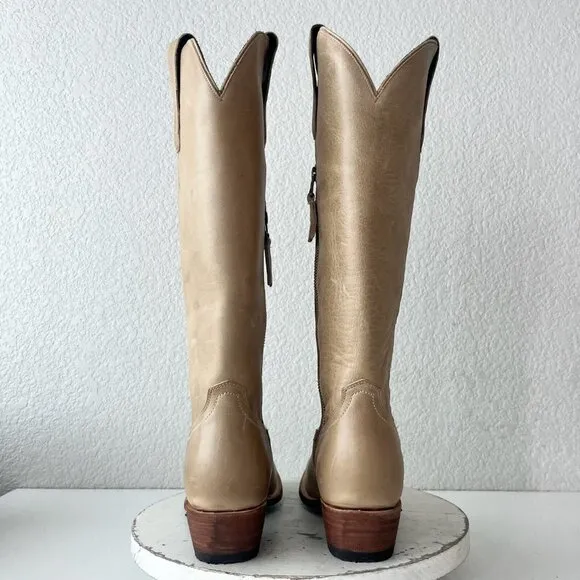 Lane PLAIN JANE Womens Cowboy Boots 8 Butterscotch Western Cowgirl Mid Calf Tall