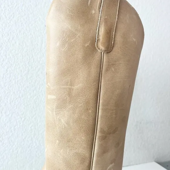 Lane PLAIN JANE Womens Cowboy Boots 8 Butterscotch Western Cowgirl Mid Calf Tall