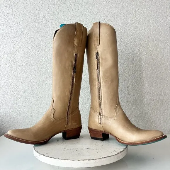 Lane PLAIN JANE Womens Cowboy Boots 8.5 Butterscotch Western Cowgirl Mid Calf