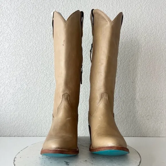 Lane PLAIN JANE Womens Cowboy Boots 9.5 Butterscotch Western Cowgirl Mid Calf