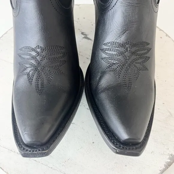 Lane SMOKESHOW Womens Cowboy Boots 8 Black Leather Western Cowgirl Mid Calf Tall