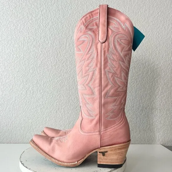 Lane SMOKESHOW Womens Cowboy Boots 9 Pink Leather Western Cowgirl Mid Calf  Tall