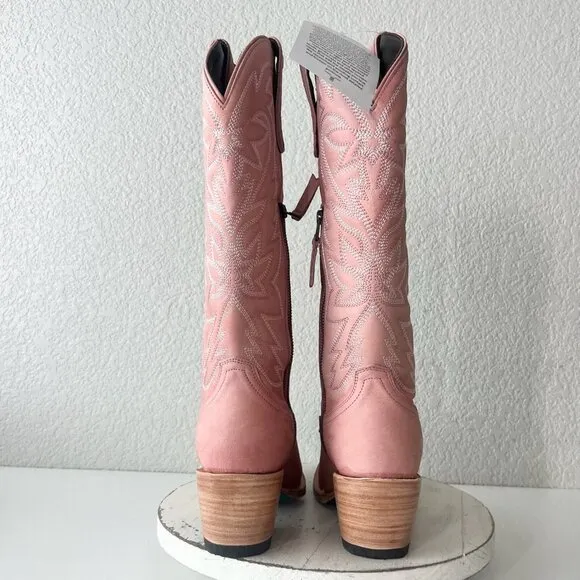 Lane SMOKESHOW Womens Cowboy Boots 9 Pink Leather Western Cowgirl Mid Calf  Tall