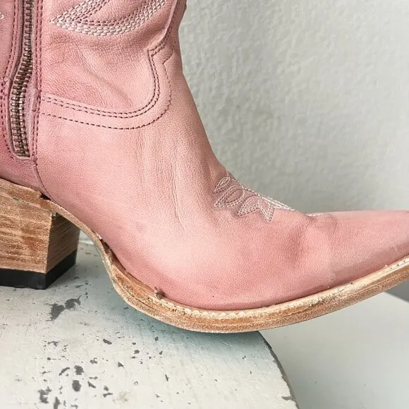 Lane SMOKESHOW Womens Cowboy Boots 9 Pink Leather Western Cowgirl Mid Calf  Tall
