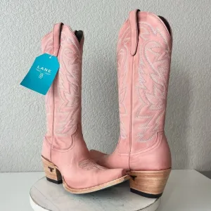 Lane SMOKESHOW Womens Cowboy Boots 9 Pink Leather Western Cowgirl Mid Calf  Tall
