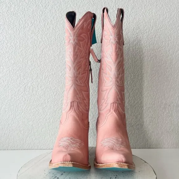 Lane SMOKESHOW Womens Cowboy Boots 9 Pink Leather Western Cowgirl Mid Calf  Tall