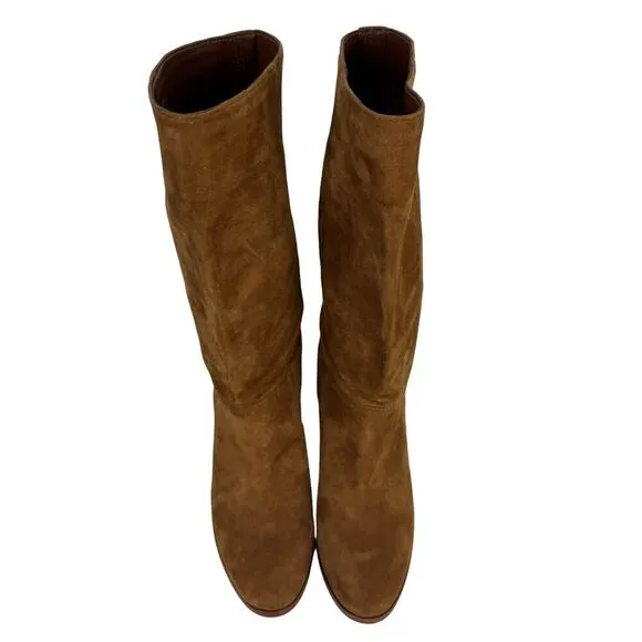 LAUREN RALPH LAUREN ARTIZAN II KIDSUEDE MID CALF BOOTS IN BROWN NWOB SIZE 6B