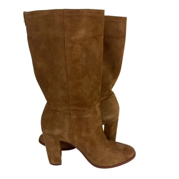 LAUREN RALPH LAUREN ARTIZAN II KIDSUEDE MID CALF BOOTS IN BROWN NWOB SIZE 6B