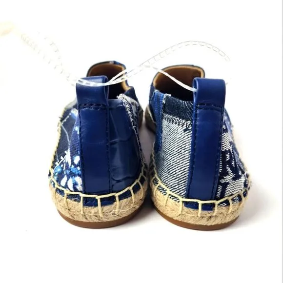 Lauren Ralph Lauren Cameryn Patchwork Espadrilles Flats Size 7 New