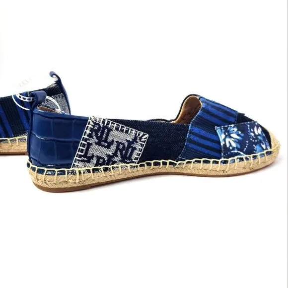 Lauren Ralph Lauren Cameryn Patchwork Espadrilles Flats Size 7 New
