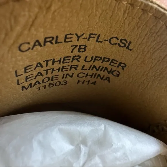 Lauren Ralph Lauren Carley Leather Gold /Lizard Driving Loafers Women’s Size 7