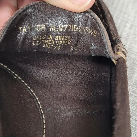 Lauren Ralph Lauren Driving Loafers Brown Suede Calf Hair Moccasin Flat Size 6.5