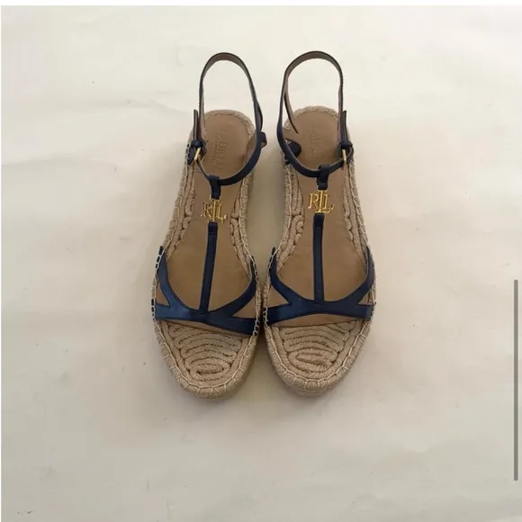 Lauren Ralph Lauren Payton Platform EspadrilleSandal, Indigo Dusk, Size 9, NWOT
