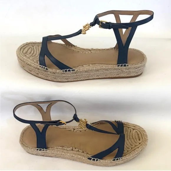 Lauren Ralph Lauren Payton Platform EspadrilleSandal, Indigo Dusk, Size 9, NWOT
