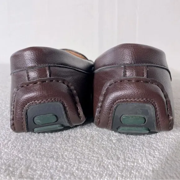 Leefox Brown Leather Slip On Driving Loafers 46