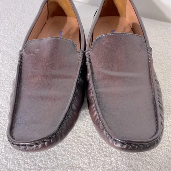 Leefox Brown Leather Slip On Driving Loafers 46