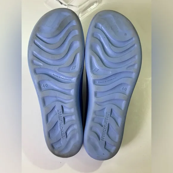 Lemon Jelly Light Blue Fenix 2” Platform Slip On Sandals 40EU  9.5-10 US