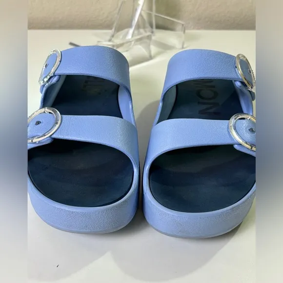 Lemon Jelly Light Blue Fenix 2” Platform Slip On Sandals 40EU  9.5-10 US