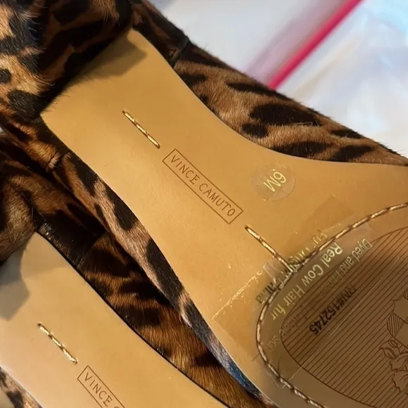 Leopard print sassy sexy kitten heel mid calf boots size 6 NEW Vince Camuto