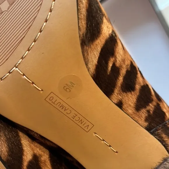 Leopard print sassy sexy kitten heel mid calf boots size 6 NEW Vince Camuto