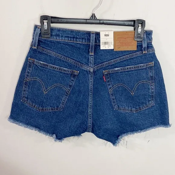 Levi’s Premium 501 High-Rise Distressed mini Shorts in Salsa Destiny Wash sz 27