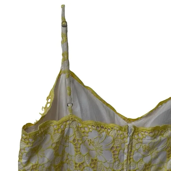 Lilly Pulitzer Kyla Maxi Dress Size 16 St. Tropez Yellow Garden Gate Eyelet