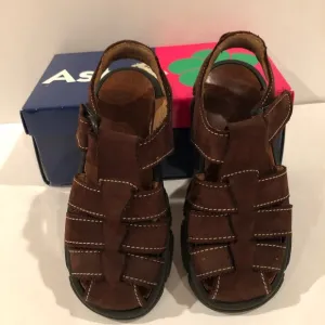 Little Boy Size 13 - Brown Nubuck Aster Sandals