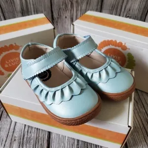 Livie and Luca Ruche Shoes Blue Shimmer New in Box Back to School