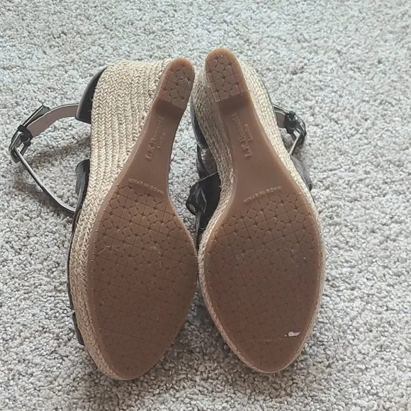 L.K. Bennett Maggie Peep toe Wedge Espadrilles