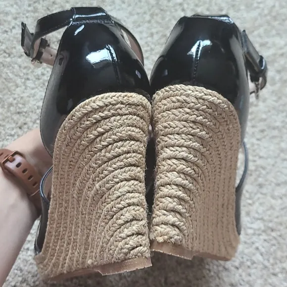 L.K. Bennett Maggie Peep toe Wedge Espadrilles
