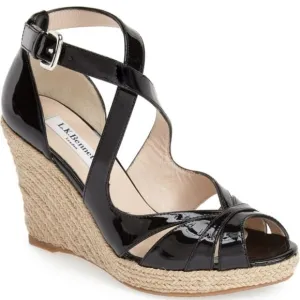 L.K. Bennett Maggie Peep toe Wedge Espadrilles