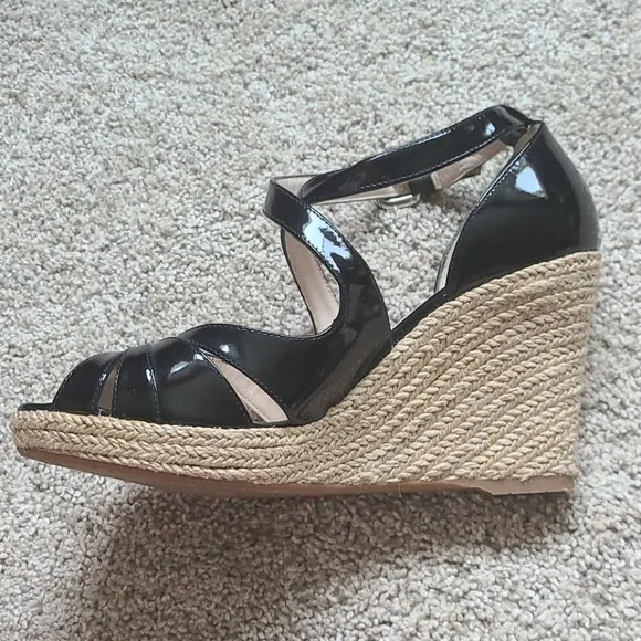 L.K. Bennett Maggie Peep toe Wedge Espadrilles