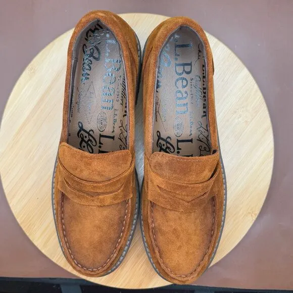 L.L Bean Camden Hills Penny Loafers Suede Women's Sz 11 Medium Width