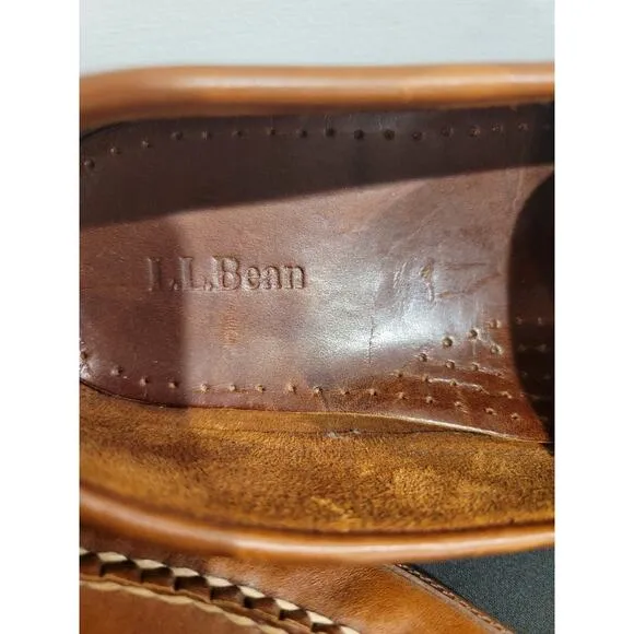 LL Bean Driving Loafers Men's Sz 13D Brown Slip On Comfort Shoes