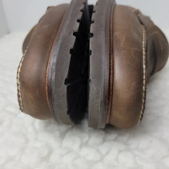 L.L. Bean Men's Penny Loafers Size 12 EE Boat Shoes Brown Leather Shoes