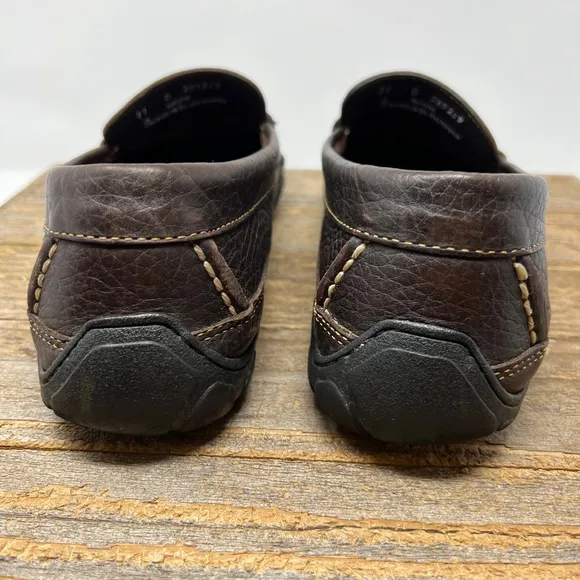 LL Bean Shoes Mens 11 Brown Leather Penny Driving Loafers Moccasin Preppy Boat