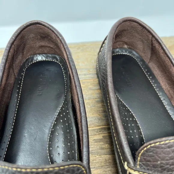 LL Bean Shoes Mens 11 Brown Leather Penny Driving Loafers Moccasin Preppy Boat