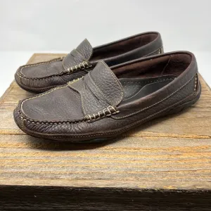 LL Bean Shoes Mens 11 Brown Leather Penny Driving Loafers Moccasin Preppy Boat