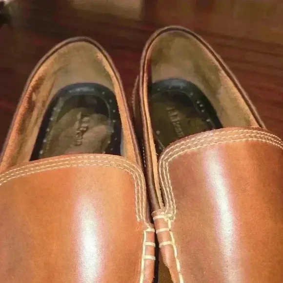 L.L. Bean Two Tone Mens Slip On Driving Loafer Shoes Brown Size 13