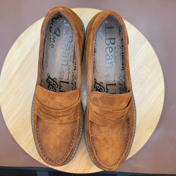 L.L Bean Women's Camden Hills Penny Loafers Suede Sz 11 Medium Width