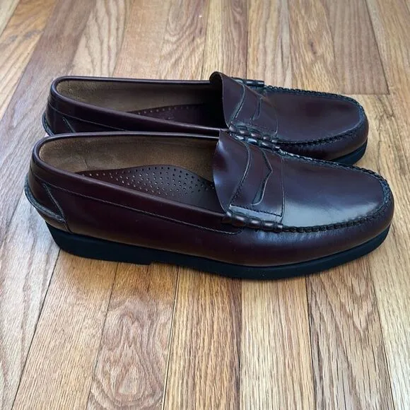 LL Bean Burgundy Penny Loafers Men’s Size 14 EE