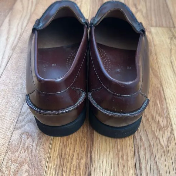 LL Bean Burgundy Penny Loafers Men’s Size 14 EE