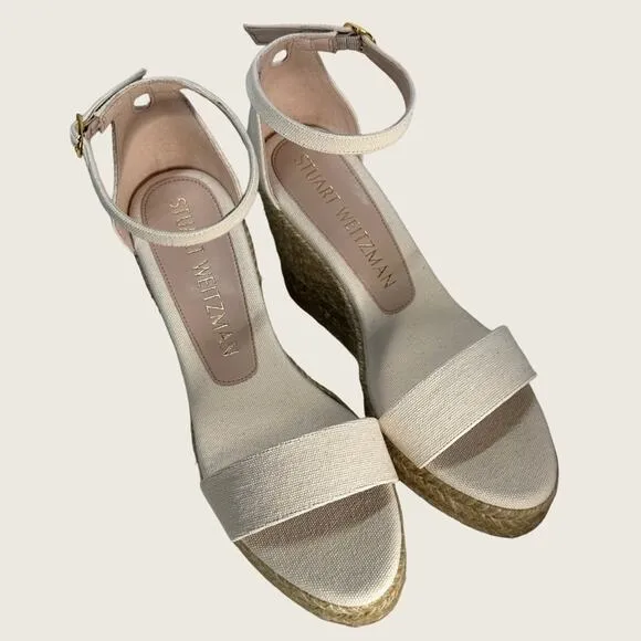 LNWB | Stuart Weitzman | Platform Sandals | Beige | Size 8.5 US