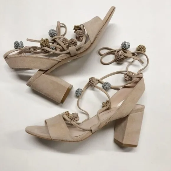Loeffler Randall Bea Suede Ankle Wrap Sandal 11