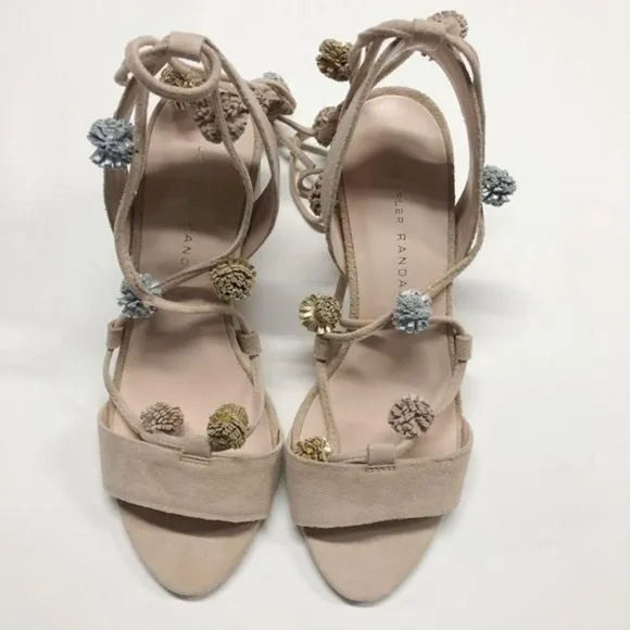 Loeffler Randall Bea Suede Ankle Wrap Sandal 11