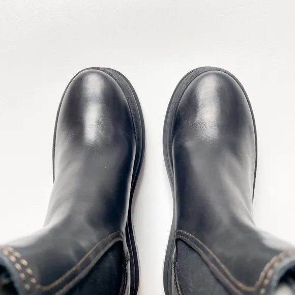 Loeffler Randall Carlota Black Chunky Lug Boot Black Size 6.5 NEW IN BOX