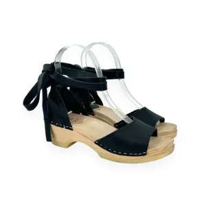 Loeffler Randall Limited Edition Heart LR Inke Low Ankle Wrap Clog Sandals sz 37